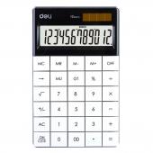 Калькулятор Deli 1589-W бiлий 12 разряд, 165х103х12,5 яскравий корпус, безшовнi кн