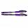 Ручка гелева Tianjiao TZ501B фiолетовий 0,5 мм прозорий пластик, гумовий грип