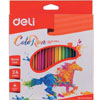 Олiвцi кол Deli EC00120 24кол Color Run трикутний пластик корпус, карт/кор