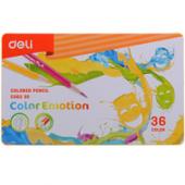 Олiвцi кол Deli EC00235 36кол Color Emotion металева коробка