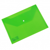 Папка на кнопцi Deli EF10452 зелена А4 напiвпрозора  Aurora (0,12mm)