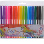 Фломастери Deli EC10003 12кол 2мм кругл Color Run бл/пак PP