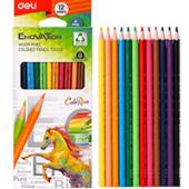 Олiвцi кол Deli EC113-12 12кол Enovation трикутний пластик корпус, карт/кор