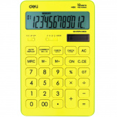 Калькулятор Deli EM01551 зел 12 разряд, 175x108x15mm, пластик, 120крокiв перевiрки