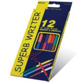 Олiвцi кол Marco 4110-12CB 24кол 12шт 2стор шестигр "SuperB Writer" D2,9мм карт/кор з пiдвiс