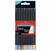 Олiвцi кол Faber_Castell 116410 12кол Neon + Pastel чорне дерево