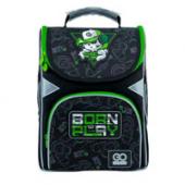 Ранець Kite* GO22-5001S-8 сiр 34X26X13, 900гр,11л  6-8рокiв, "Gamer" ортоп.сп, каркасний, свiтловiд.ел