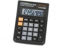 Калькулятор Citizen SDC-022S чорний 10 разряд, 87х119,7х23,1, пласт корп, пласт кн