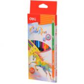 Олiвцi кол Deli EC00520 24кол/1 Color Run двустороннi карт/кор