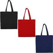 Сумка Eurocom 9402603 мiкс 38х42 шопер "Shopping Bag Cotton EC100 130GR Red" (чорн+блак+черв) з розширенням