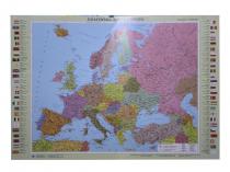 Карта настiнна Ипт 45х65 Європа.Полiтична (картон) М1:10000000