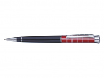 Ручка подарункова FlairP 1013 синiй РШ Crown лакирований хромiований асс малюнок клiтка