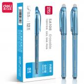 Ручка багатоф Deli SA108 син пиши-стирай гелева 0,5