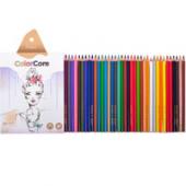 Олiвцi кол Marco 3130-36CB 36кол круглий +1графiтний HB Color Core