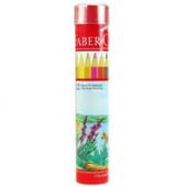 Олiвцi кол Faber_Castell 115826 12кол шестигр черв.лiнiя мет.тубус