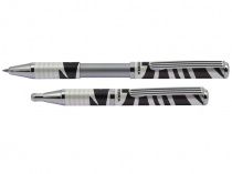 Ручка подарункова Zebra SL-F1  Зебра синiй РШ мет Slide Зебра з футляром