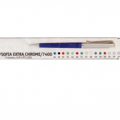 Ручка кулькова Segno 7400W синiй Sofia Extra Chrom бiлий