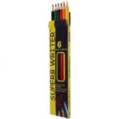 Олiвцi кол Marco 4100-6CB 6кол шестигр "SuperB Writer" D2,9мм карт/кор з пiдвiсом