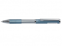 Ручка подарункова Zebra SL-F1 синiй РШ мет Slide блакитний з футляром