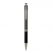 Ручка подарункова Zebra 301А синiй РШ автоматичний металичний сiрий корпус