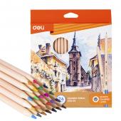 Олiвцi кол Deli CC124-24 24кол круглi, дерево
