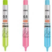 Грифель Deli EU67400 мiкс 0,5mm HB (20шт) з дозатором, карт/диспл