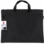 Портфель Deli EB55222 чорний 2 вiдд з розшир + карман 390x300мм 2 ручки