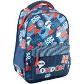Ранець Kite* K18-831M син 31x13x39,5, 470гр, полiестер, 887 Junior, анатом.сп, свiтловiдб.ел