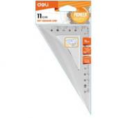 Трикутник Deli EG10112 Pioneer прозор 11см 30/60/90 в бл/пак