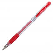 Ручка гелева Deli 6600 червоний 0,5мм з гумовим грипом