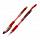 Ручка гелева Tianjiao TZ501B червоний 0,5 мм прозорий пластик, гумовий грип